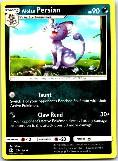 ALOLAN PERSIAN 79/149 UC POKEMON MP