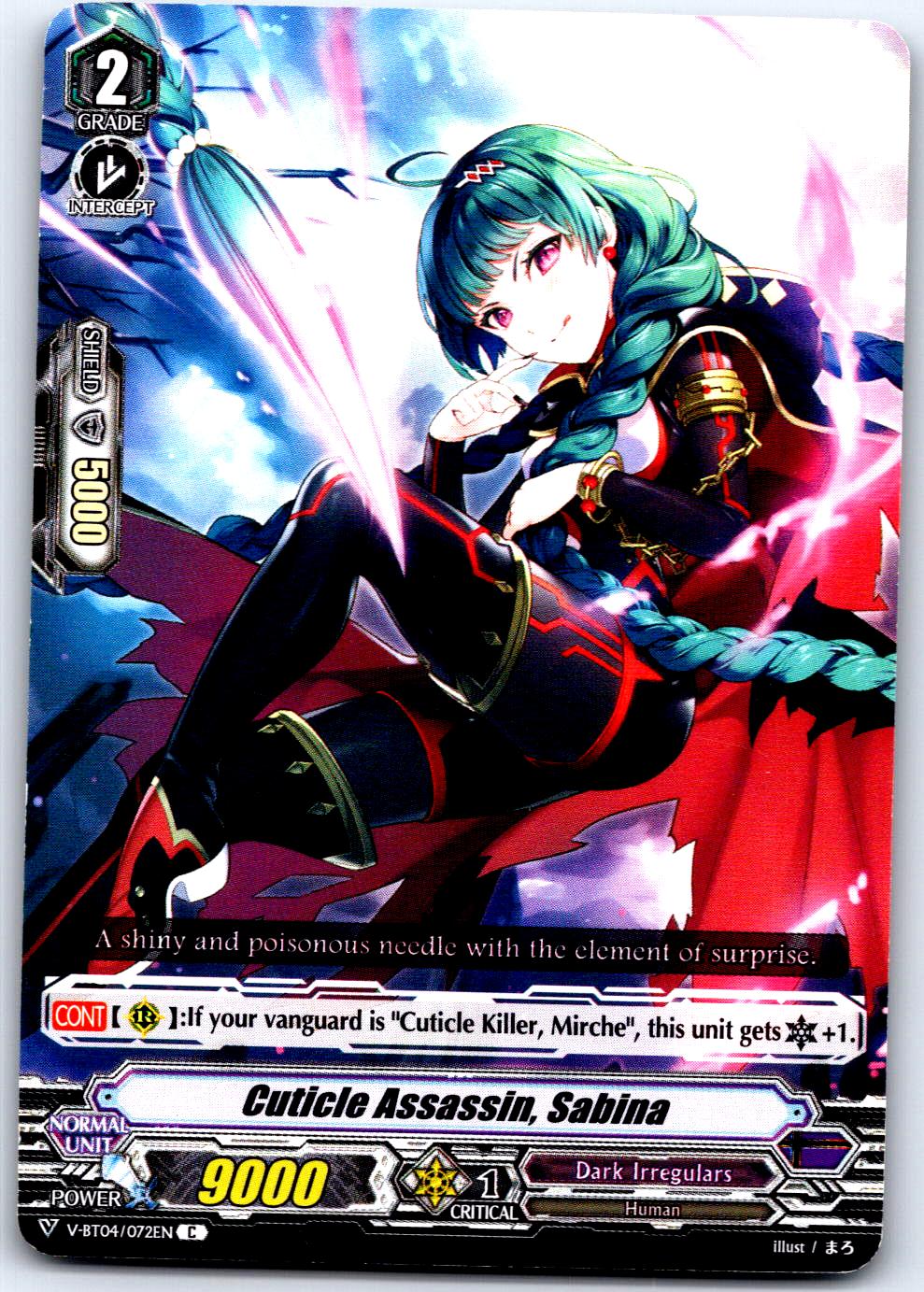 CUTICLE ASSASSIN, SABINA V-BT04/072EN C CARDFIGHT!! VANGUARD MP
