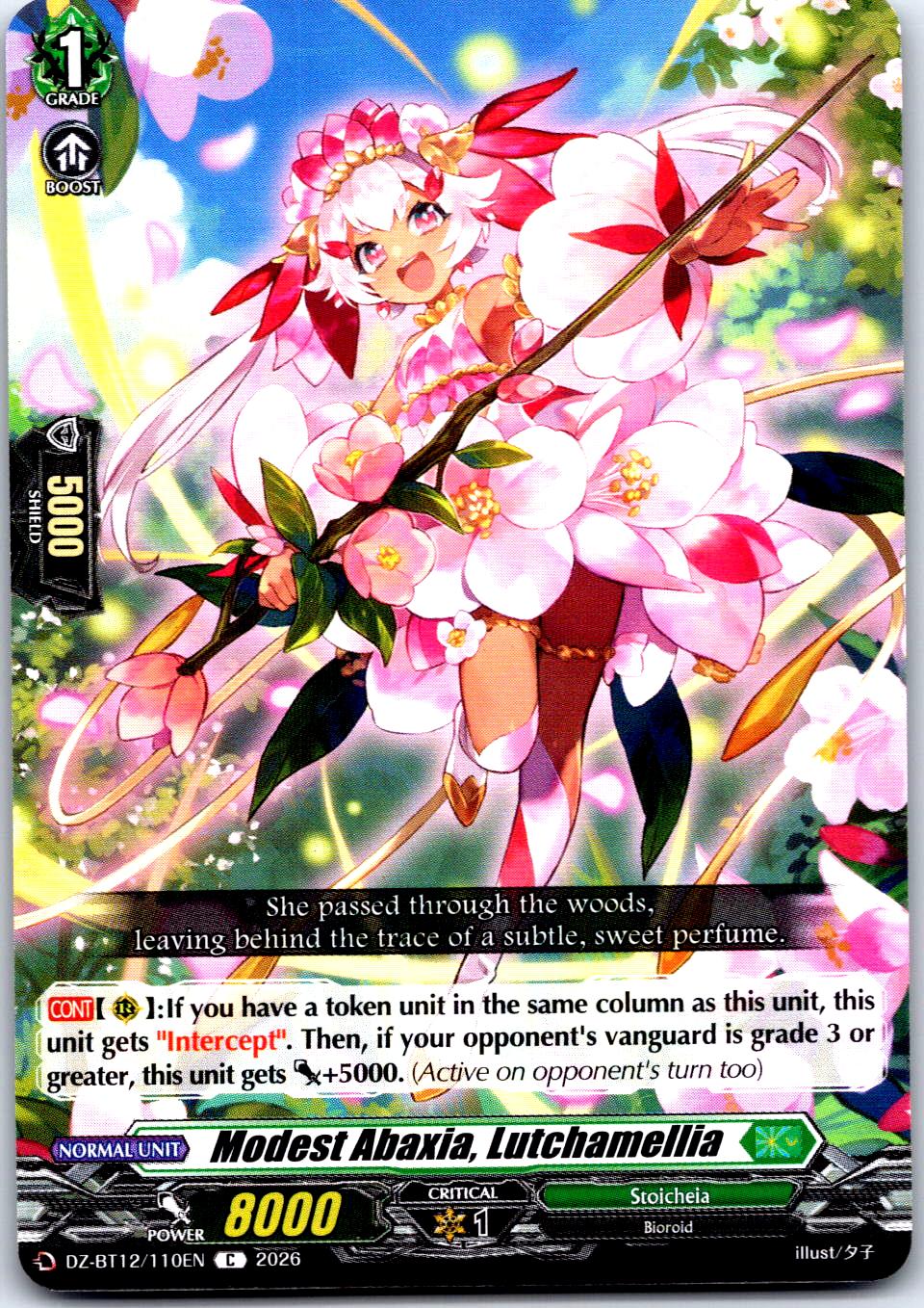 MODEST ABAXIA, LUTCHAMELLIA DZ-BT12/110EN C CARDFIGHT!! VANGUARD LP