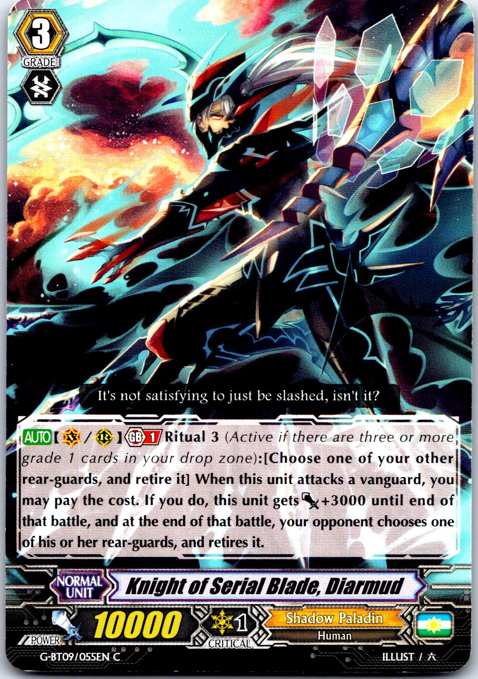 KNIGHT OF SERIAL BLADE, DIARMUD G-BT09/055EN C CARDFIGHT!! VANGUARD MP