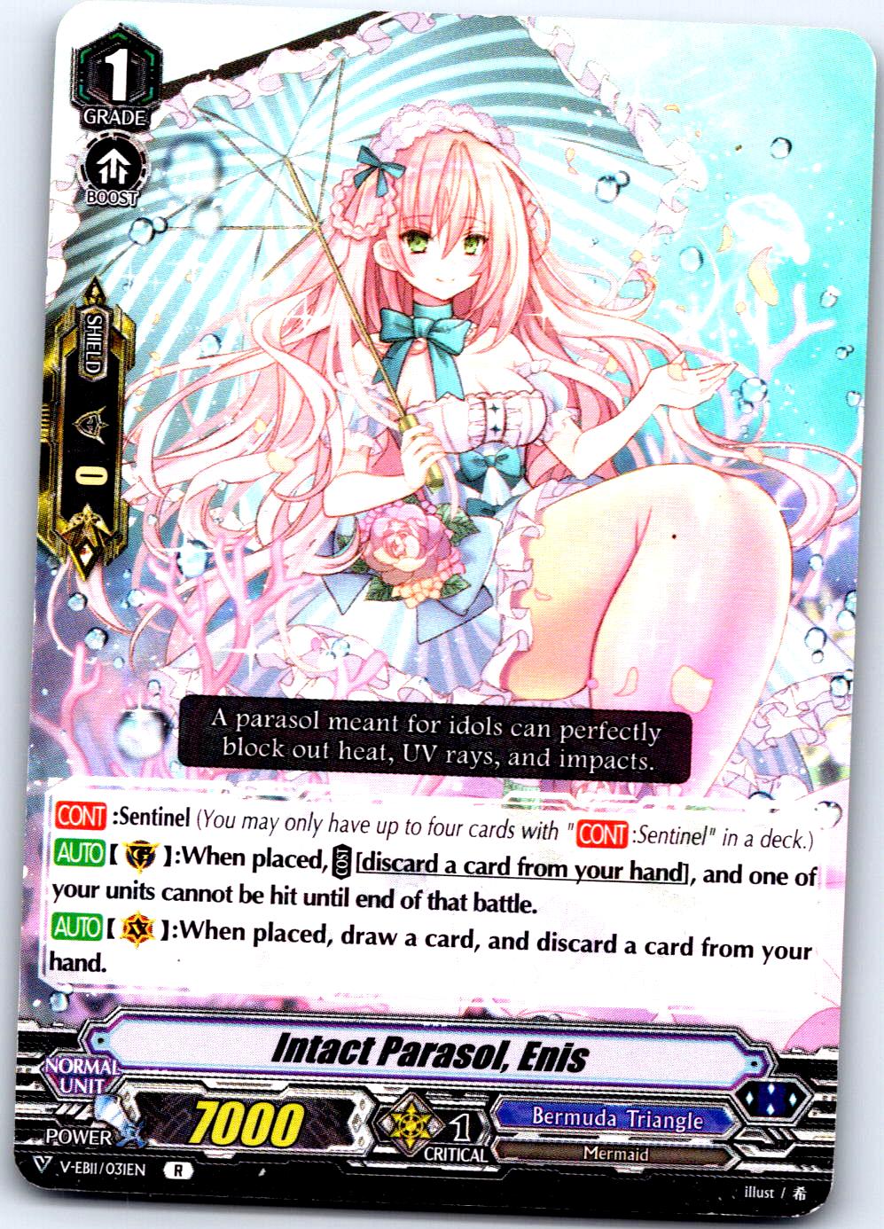 INTACT PARASOL, ENIS V-EB11/031EN R CARDFIGHT!! VANGUARD MP