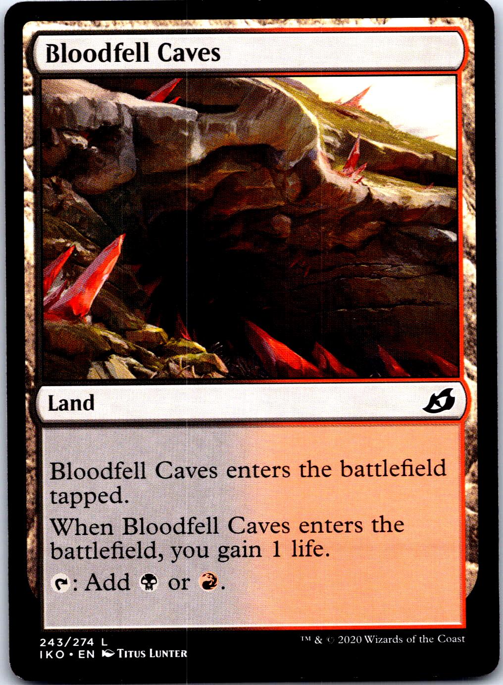 BLOODFELL CAVES 243 LAND MAGIC: THE GATHERING MP