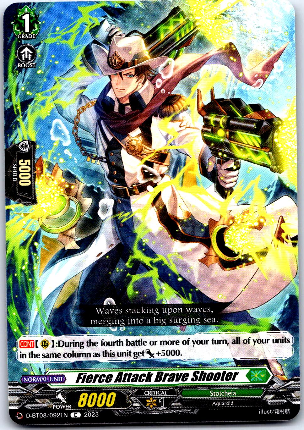 FIERCE ATTACK BRAVE SHOOTER D-BT08/092EN C CARDFIGHT!! VANGUARD MP