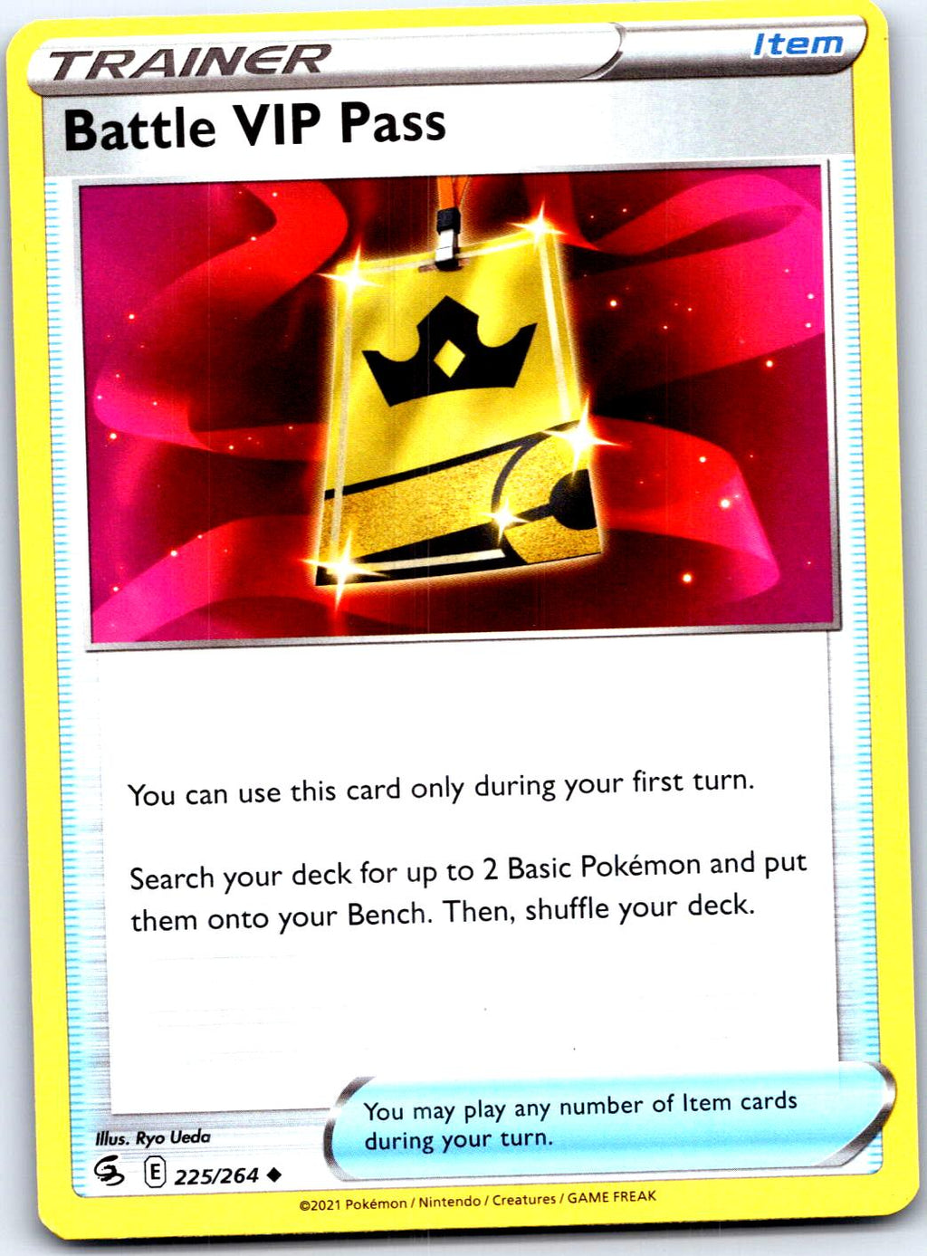 BATTLE VIP PASS 225/264 UC POKEMON MP