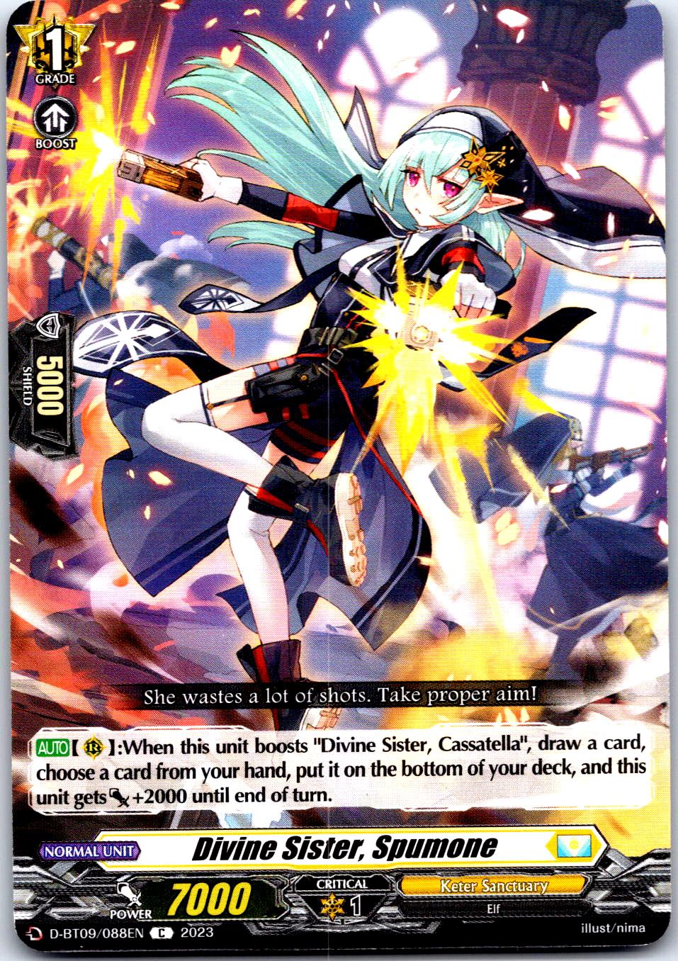 DIVINE SISTER, SPUMONE D-BT09/088EN C CARDFIGHT!! VANGUARD MP