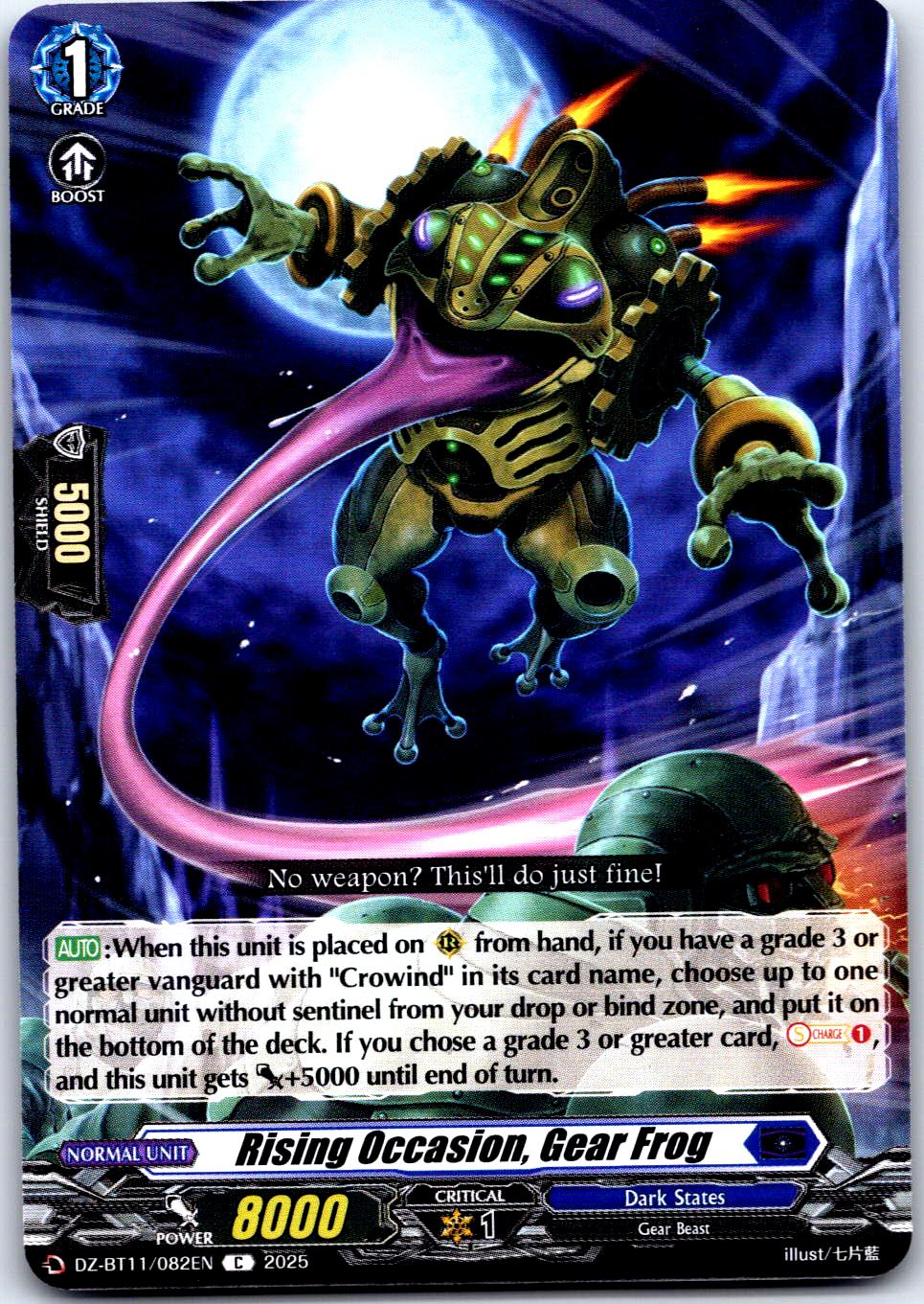 RISING OCCASION, GEAR FROG DZ-BT11/082EN C CARDFIGHT!! VANGUARD MP