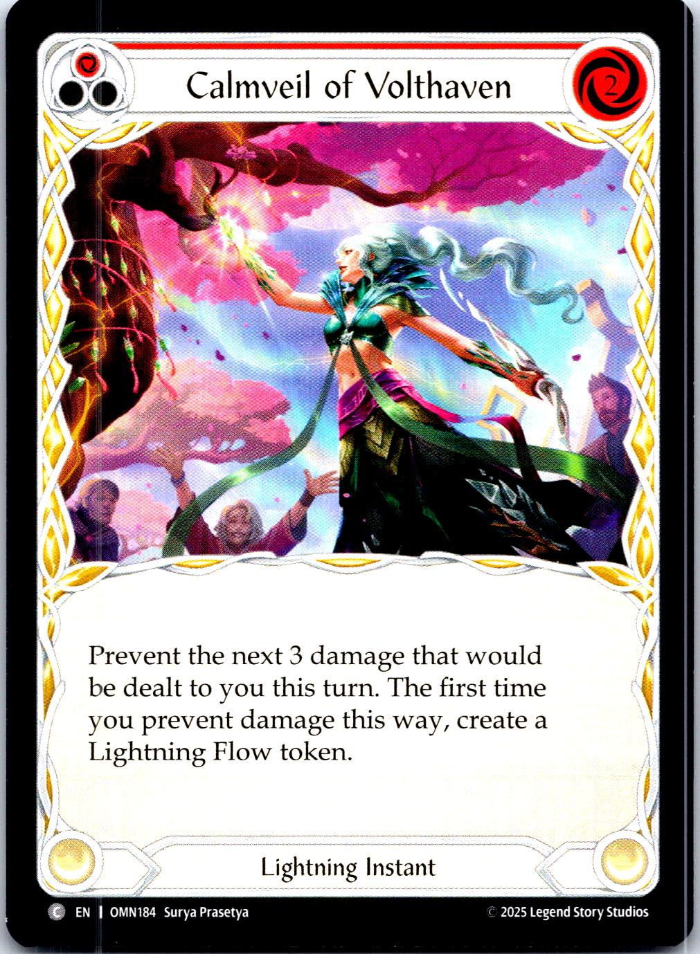 CALMVEIL OF VOLTHAVEN (RED) OMN184 C FLESH AND BLOOD MP