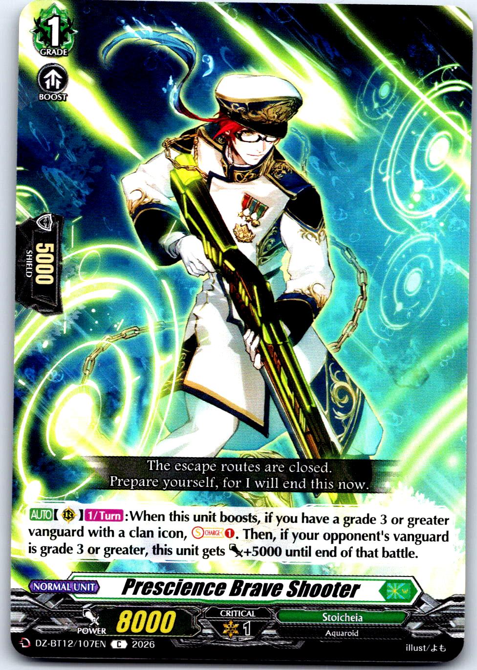 PRESCIENCE BRAVE SHOOTER DZ-BT12/107EN C CARDFIGHT!! VANGUARD MP