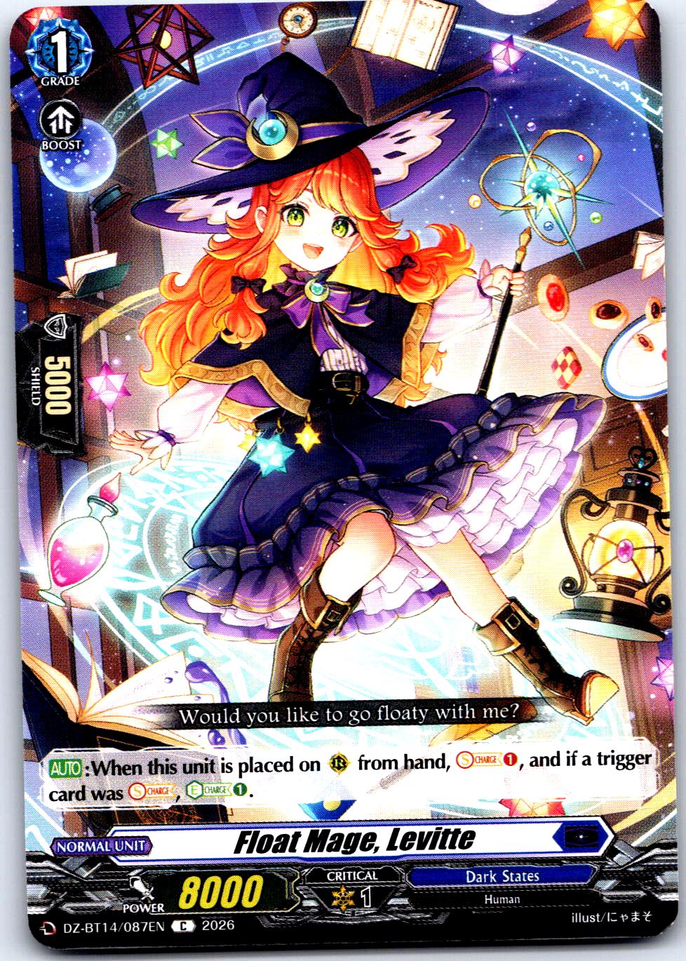 FLOAT MAGE, LEVITTE DZ-BT14/087EN C CARDFIGHT!! VANGUARD LP