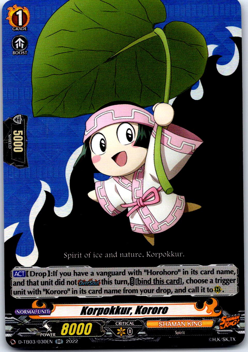 KORPOKKUR, KORORO D-TB03/030EN RR CARDFIGHT!! VANGUARD MP