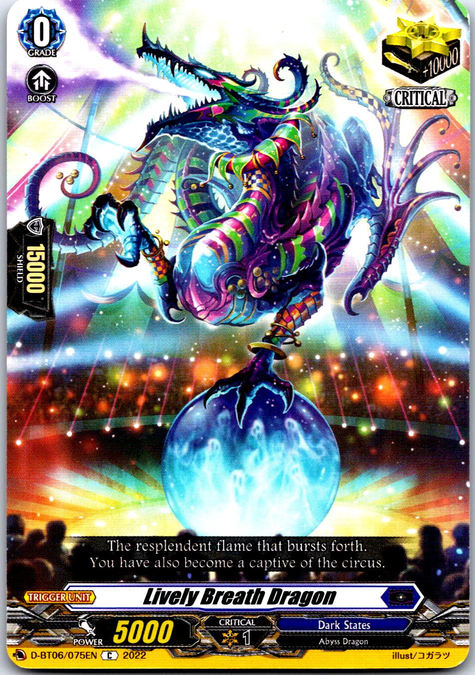 LIVELY BREATH DRAGON D-BT06/075EN C CARDFIGHT!! VANGUARD MP