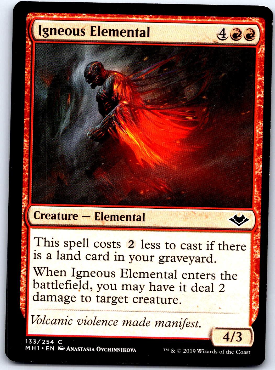 IGNEOUS ELEMENTAL 133 C MAGIC: THE GATHERING MP