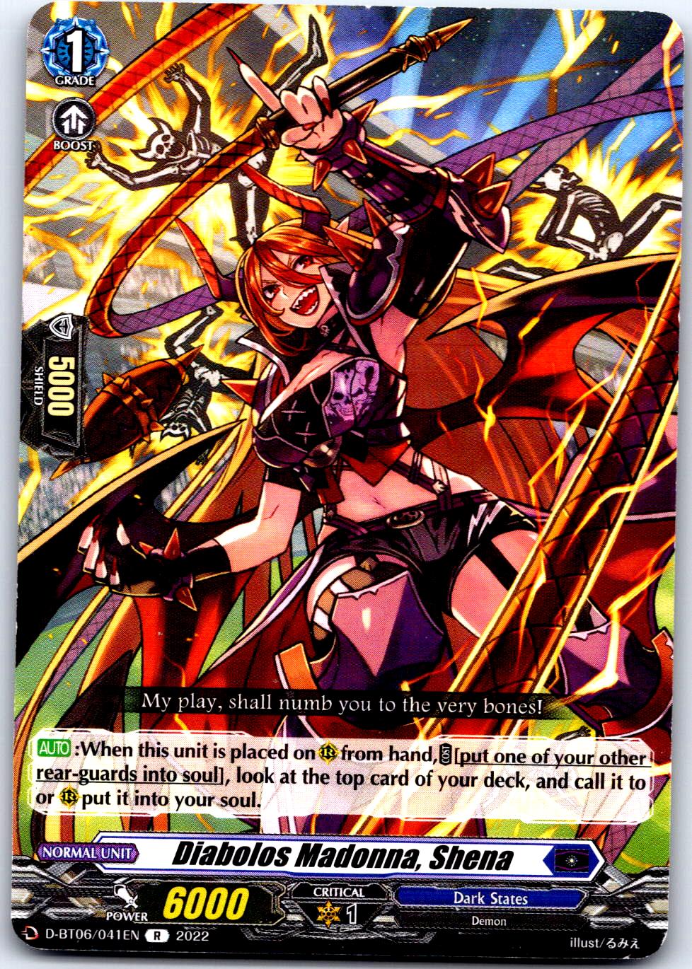 DIABOLOS MADONNA, SHENA D-BT06/041EN R CARDFIGHT!! VANGUARD MP