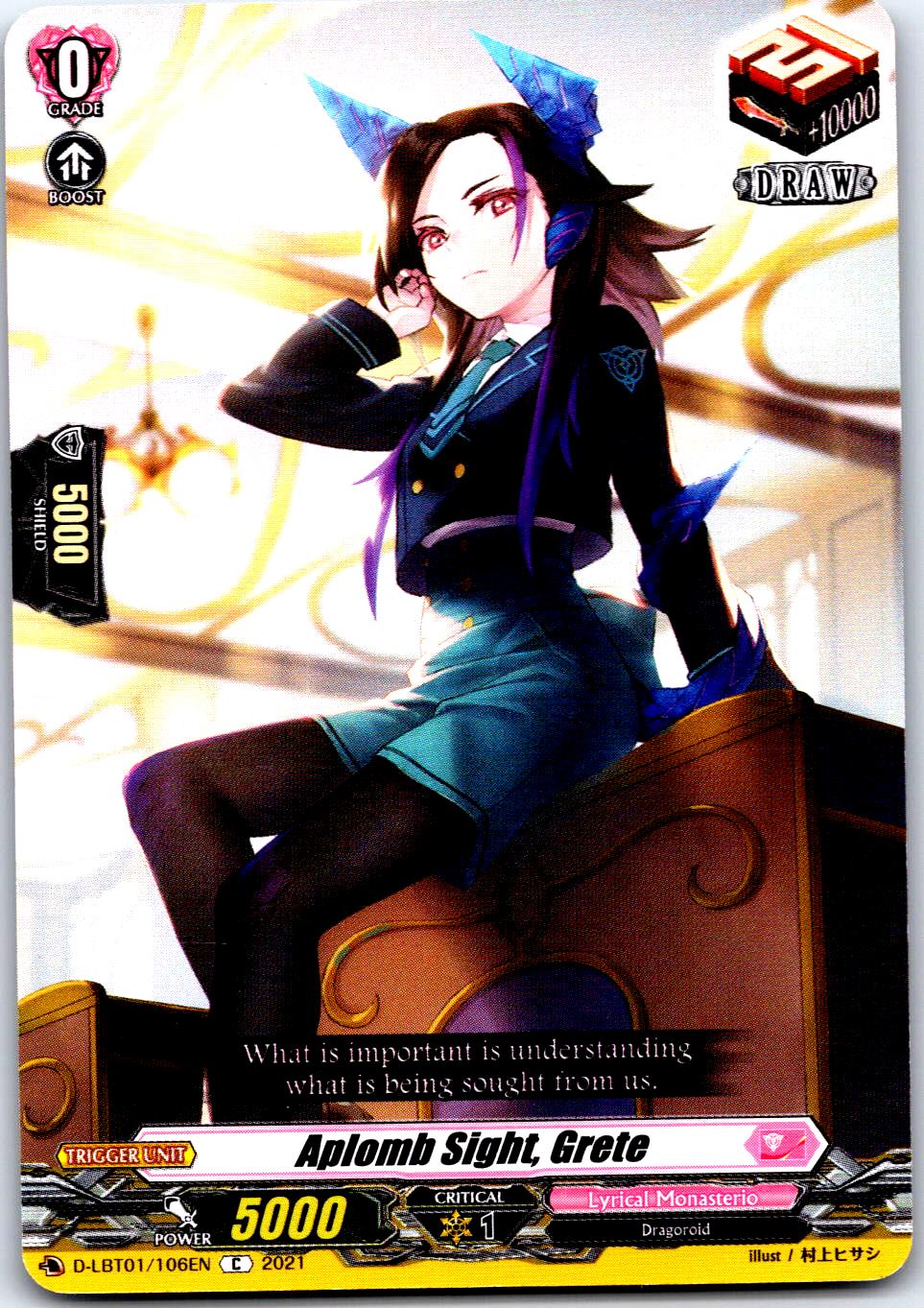 APLOMB SIGHT, GRETE D-LBT01/106EN C CARDFIGHT!! VANGUARD MP