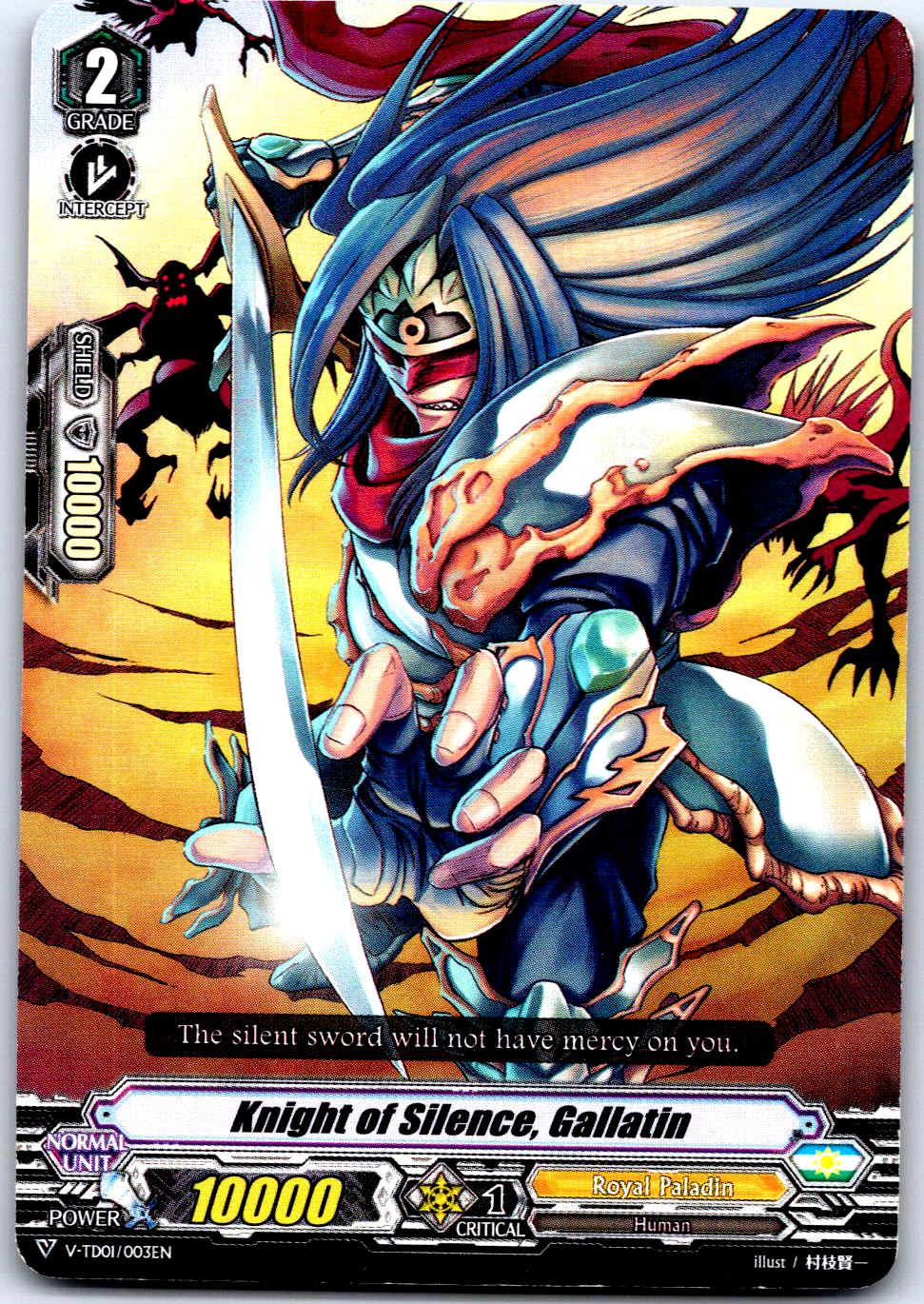 KNIGHT OF SILENCE, GALLATIN V-TD01/003EN TRIAL DECK CARDFIGHT!! VANGUARD MP