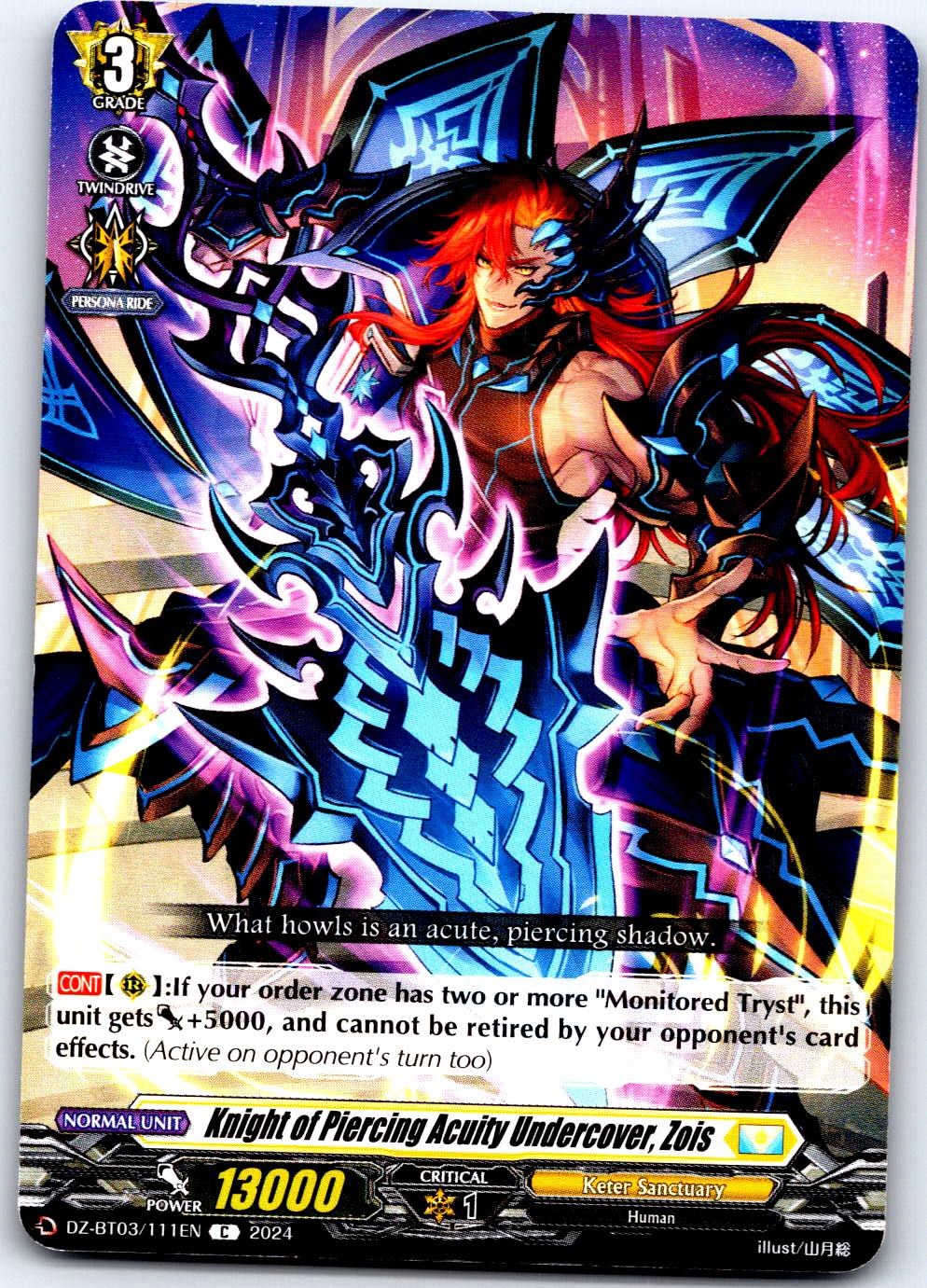 KNIGHT OF PIERCING ACUITY UNDERCOVER, ZOIS DZ-BT03/111EN CARDFIGHT!! VANGUARD MP