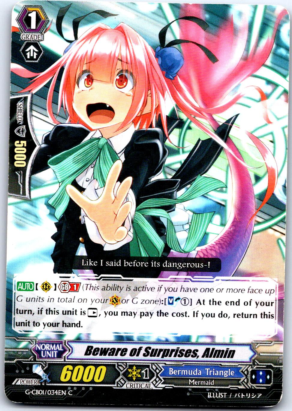 BEWARE OF SURPRISES, ALMIN G-CB01/034EN C CARDFIGHT!! VANGUARD MP