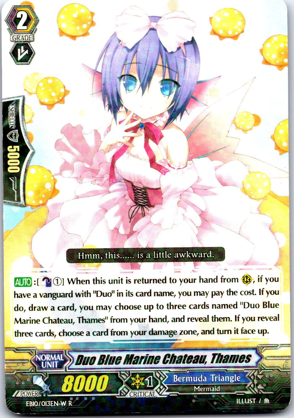 DUO BLUE MARINE CHATEAU, THAMES (WHITE) EB10/013EN-W R CARDFIGHT!! VANGUARD MP