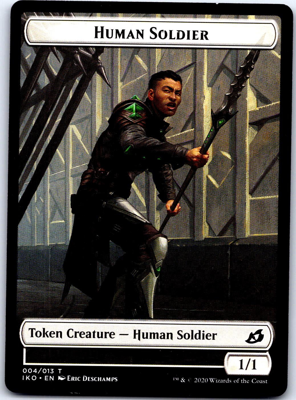 HUMAN SOLDIER TOKEN (004) 4 TOKEN MAGIC: THE GATHERING MP