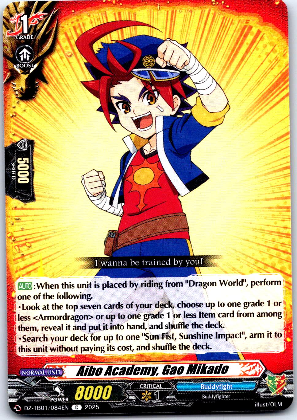 AIBO ACADEMY, GAO MIKADO DZ-TB01/084EN C CARDFIGHT!! VANGUARD MP