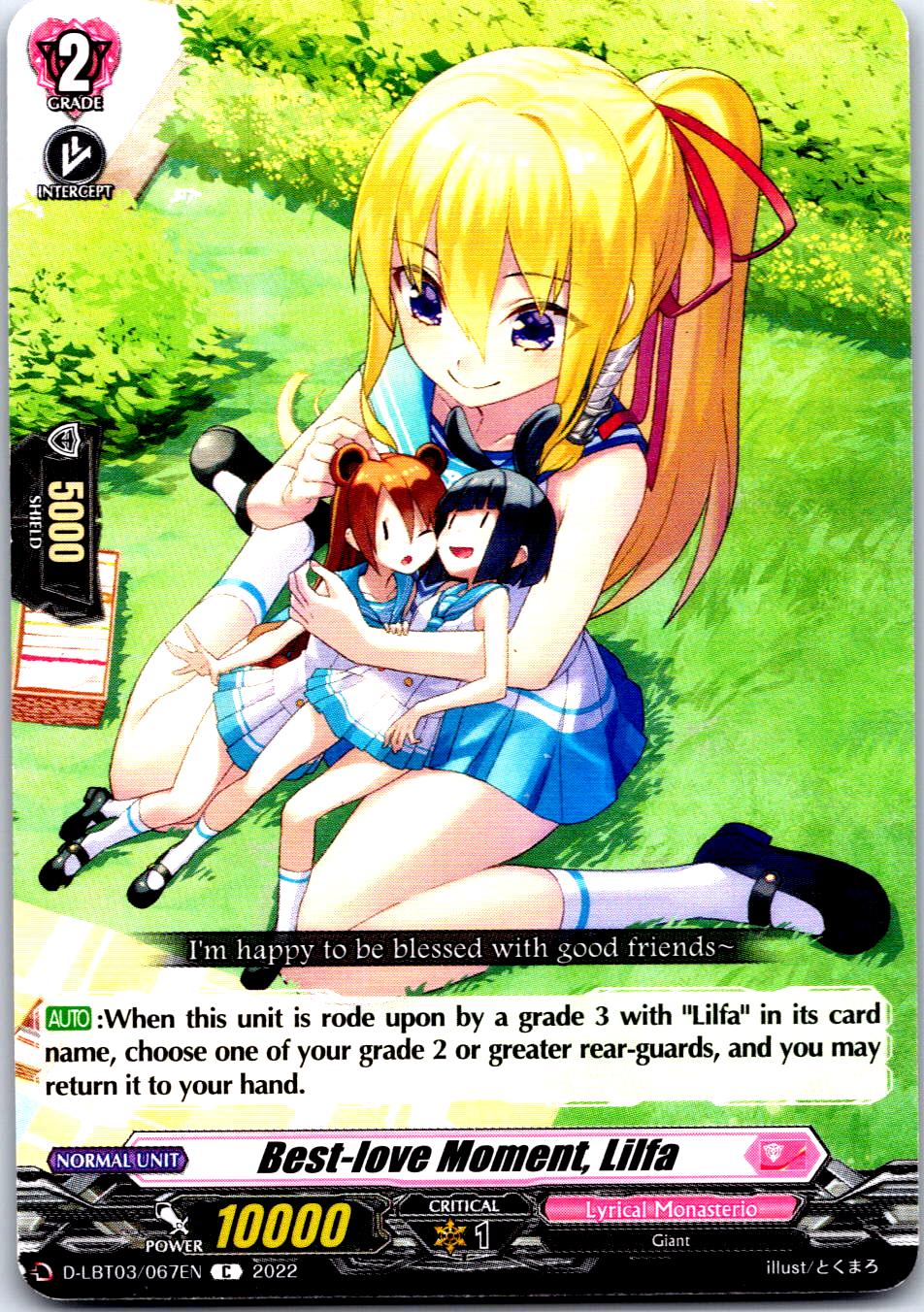 BEST-LOVE MOMENT, LILFA D-LBT03/067EN C CARDFIGHT!! VANGUARD MP