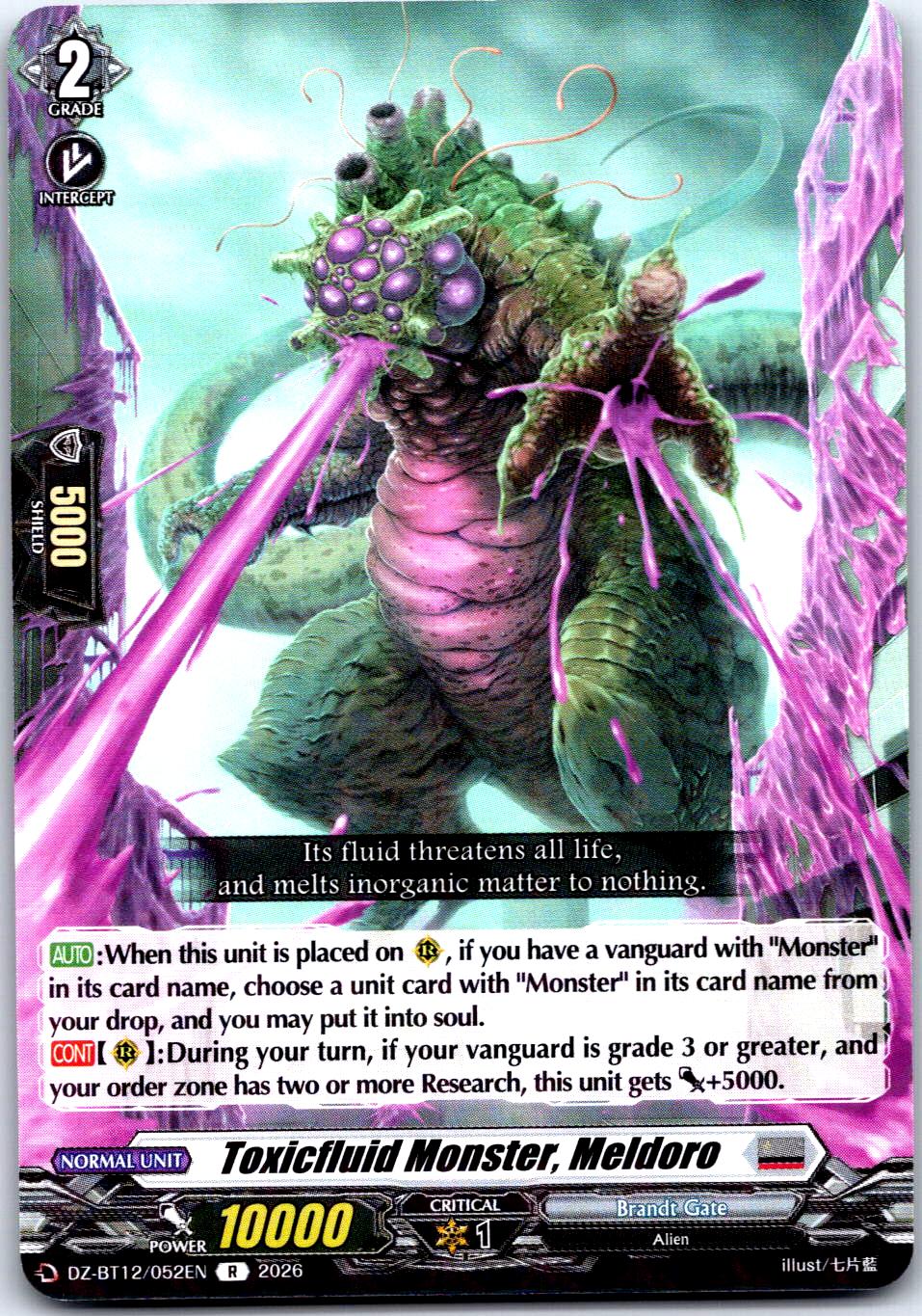TOXICFLUID MONSTER, MELDORO DZ-BT12/052EN R CARDFIGHT!! VANGUARD MP