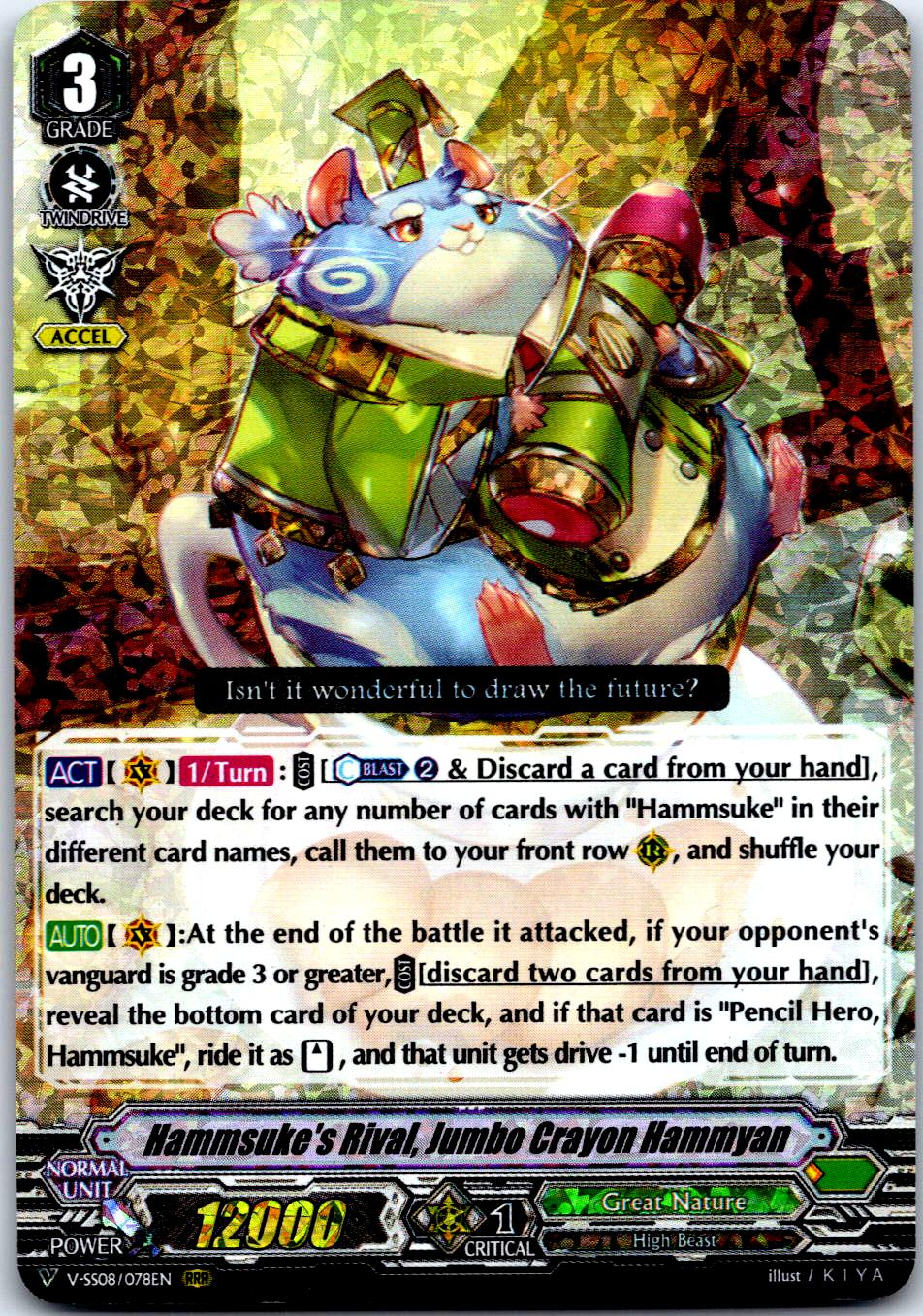 HAMMSUKE'S RIVAL, JUMBO CRAYON HAMMYAN V-SS08/078EN CARDFIGHT!! VANGUARD MP