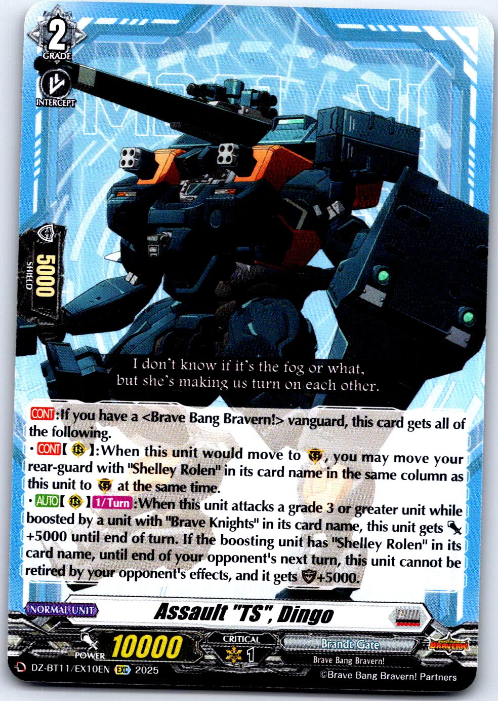 ASSAULT "TS", DINGO DZ-BT11/EX10EN EXC CARDFIGHT!! VANGUARD LP