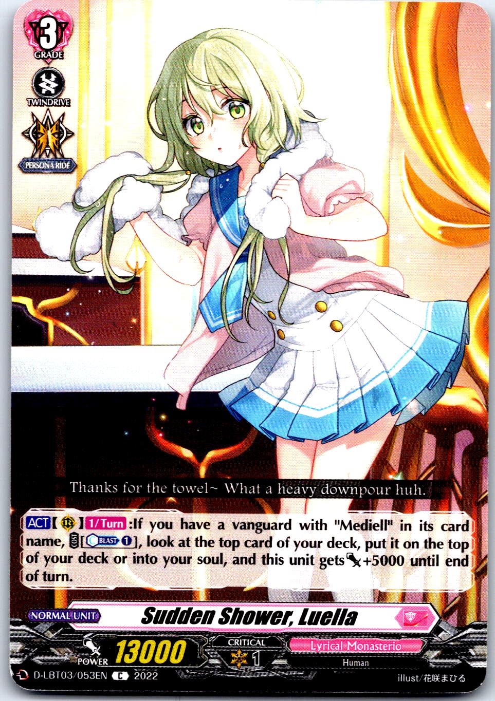 SUDDEN SHOWER, LUELLA D-LBT03/053EN C CARDFIGHT!! VANGUARD MP