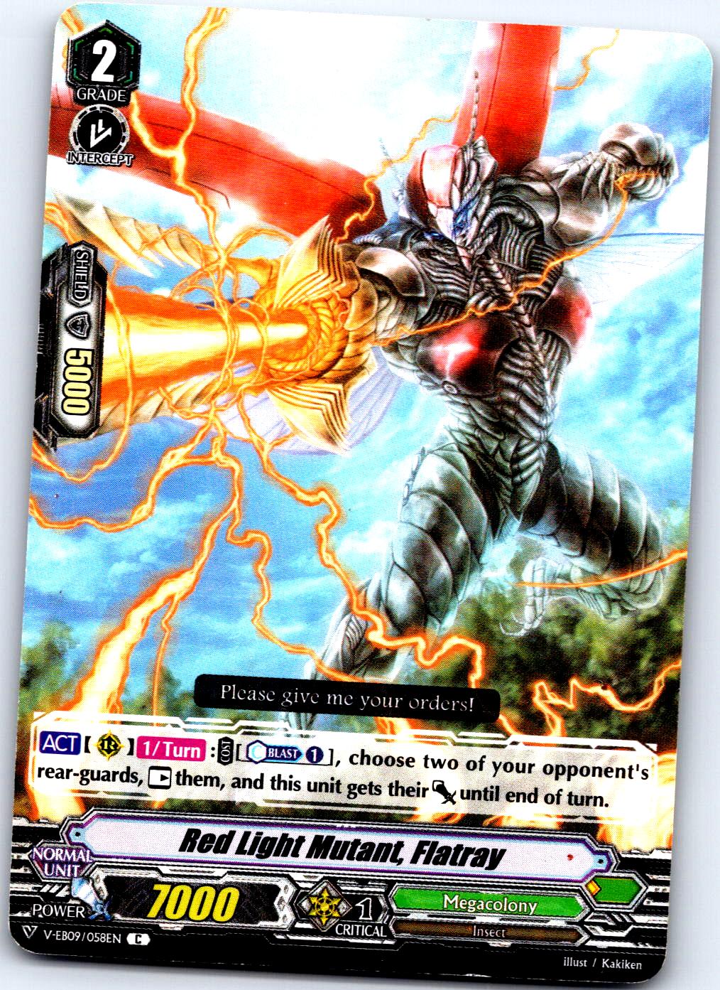 RED LIGHT MUTANT, FLATRAY V-EB09/058EN C CARDFIGHT!! VANGUARD MP