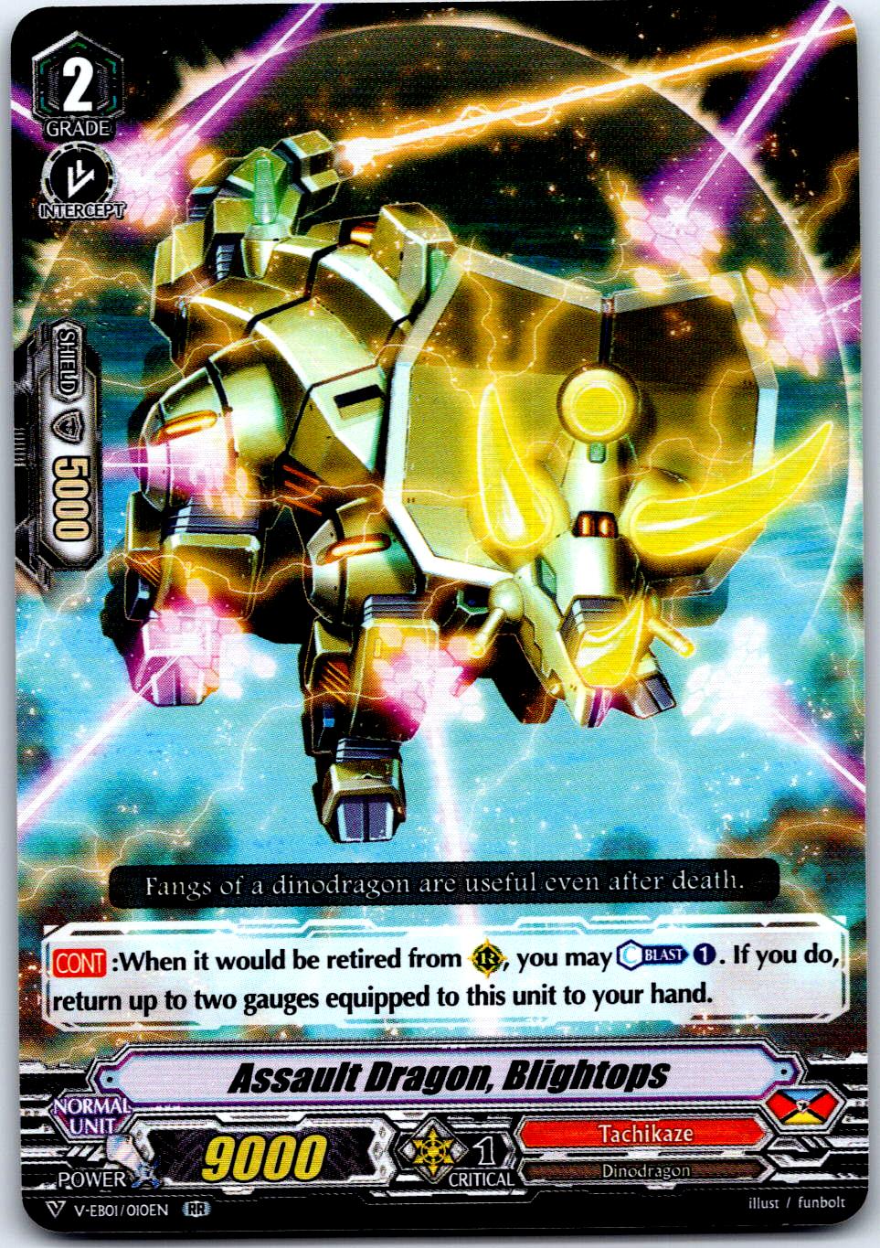 ASSAULT DRAGON, BLIGHTOPS V-EB01/010EN RR CARDFIGHT!! VANGUARD MP