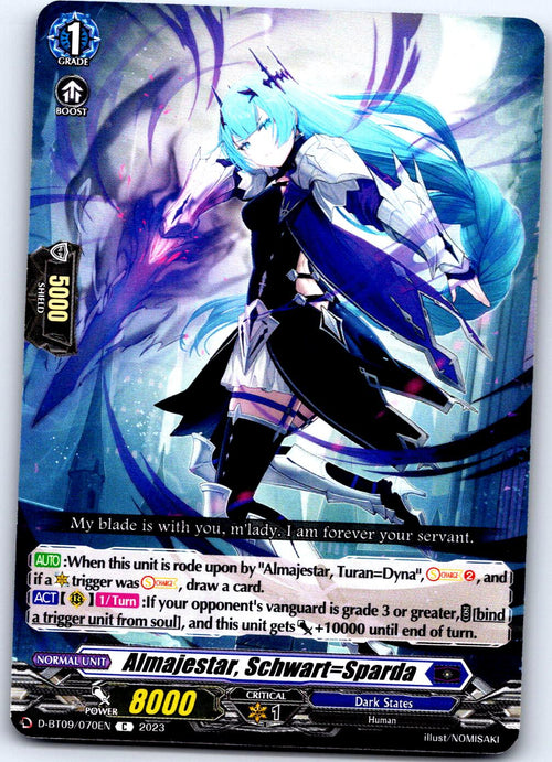 ALMAJESTAR, SCHWART=SPARDA D-BT09/070EN C CARDFIGHT!! VANGUARD MP