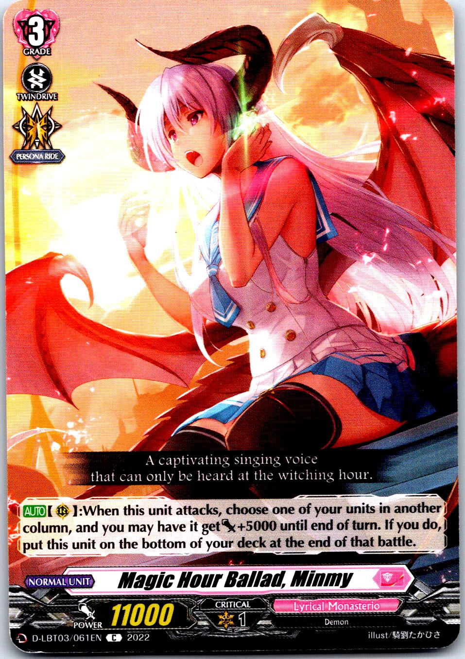 MAGIC HOUR BALLAD, MINMY D-LBT03/061EN C CARDFIGHT!! VANGUARD MP