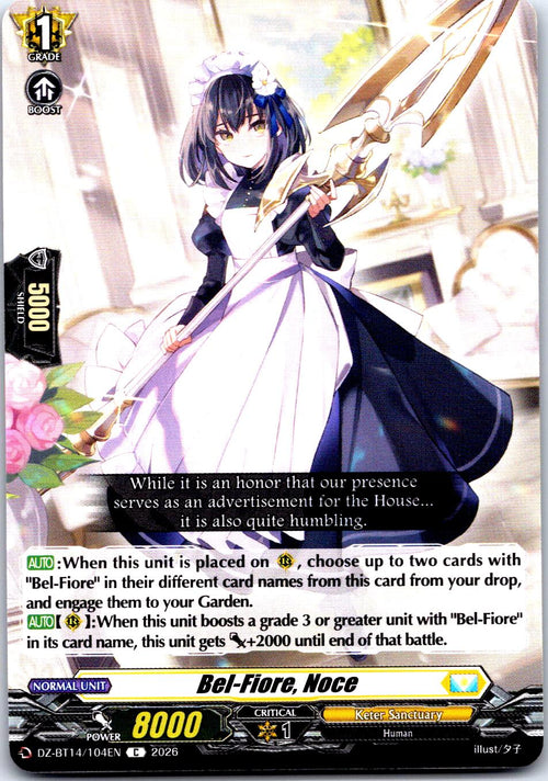 BEL-FIORE, NOCE DZ-BT14/104EN C CARDFIGHT!! VANGUARD MP