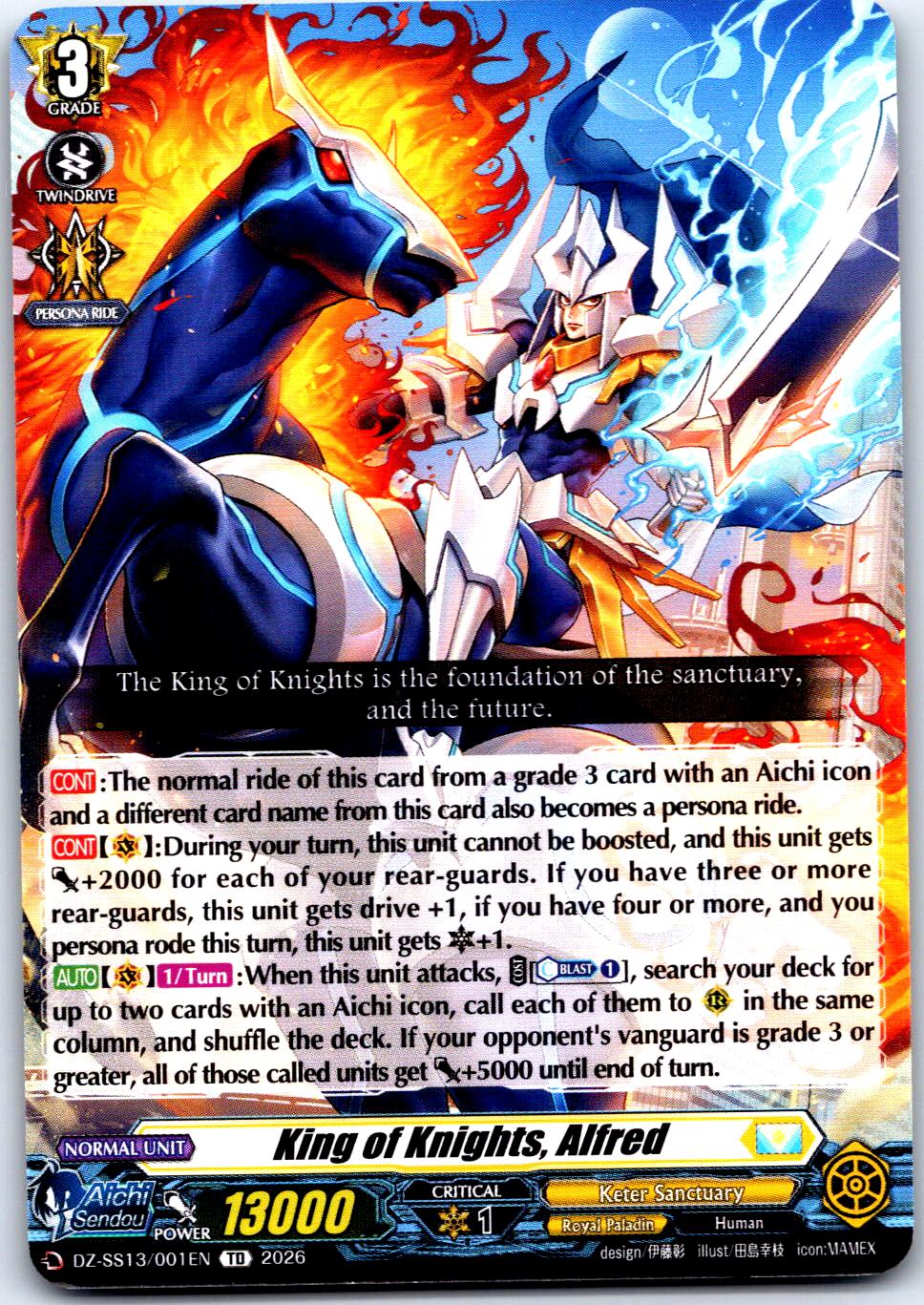 KING OF KNIGHTS, ALFRED DZ-SS13/001EN TRIAL DECK CARDFIGHT!! VANGUARD MP