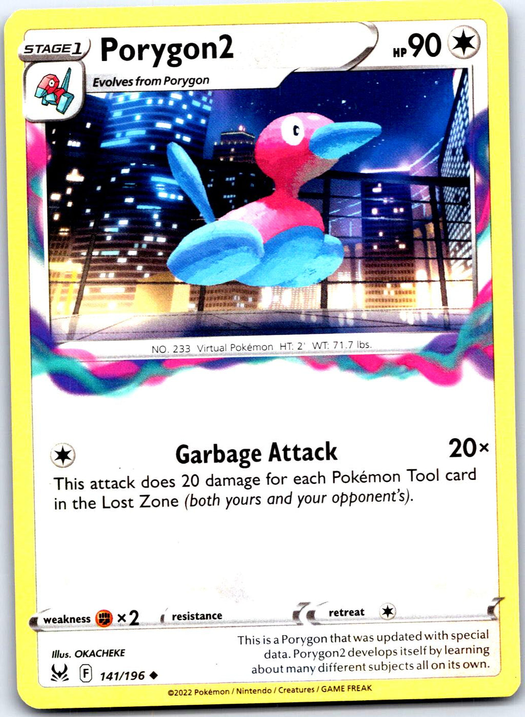 PORYGON2 141/196 UC POKEMON MP