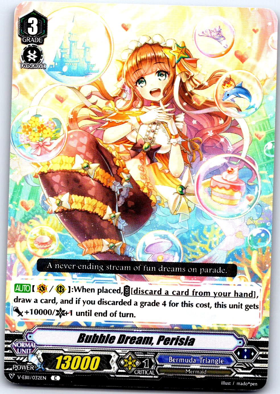 BUBBLE DREAM, PERISIA V-EB11/032EN C CARDFIGHT!! VANGUARD MP