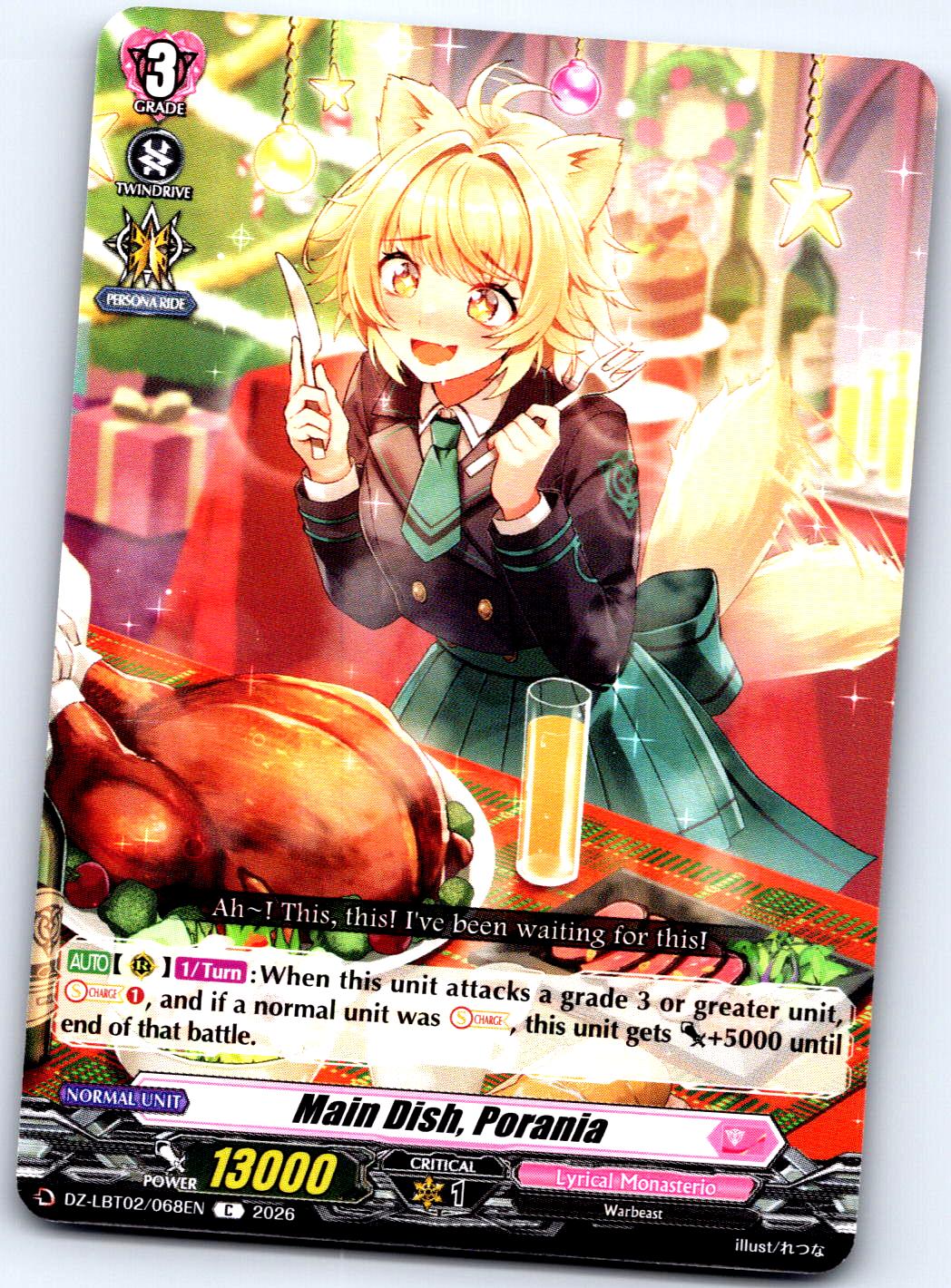 MAIN DISH, PORANIA DZ-LBT02/068EN C CARDFIGHT!! VANGUARD MP