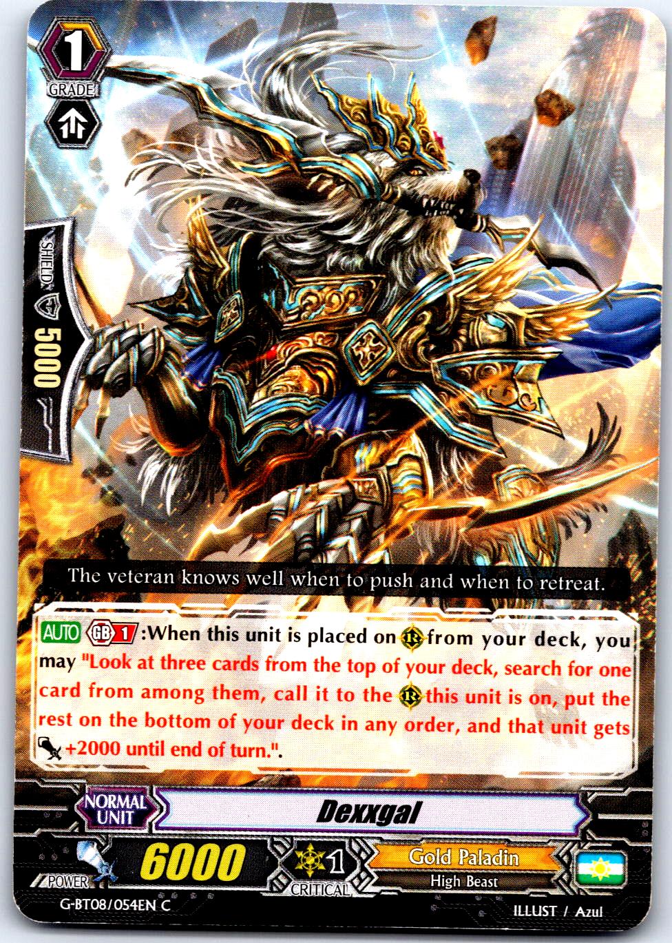 DEXXGAL G-BT08/054EN C CARDFIGHT!! VANGUARD MP
