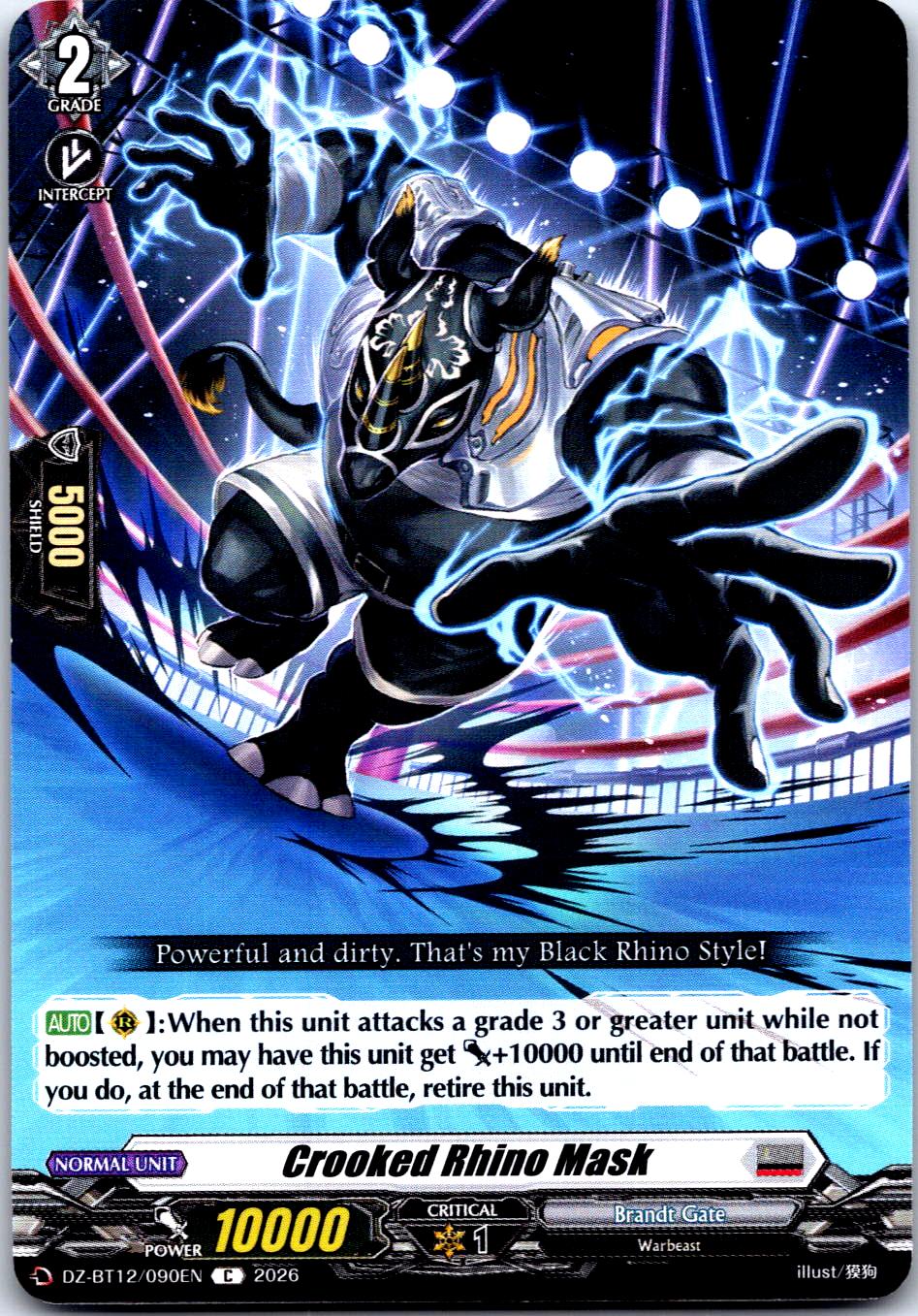 CROOKED RHINO MASK DZ-BT12/090EN C CARDFIGHT!! VANGUARD LP