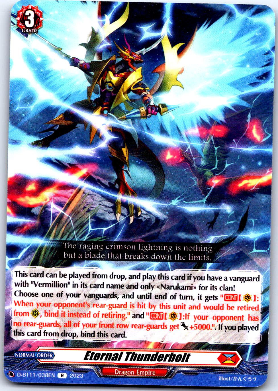 ETERNAL THUNDERBOLT D-BT11/038EN R CARDFIGHT!! VANGUARD MP
