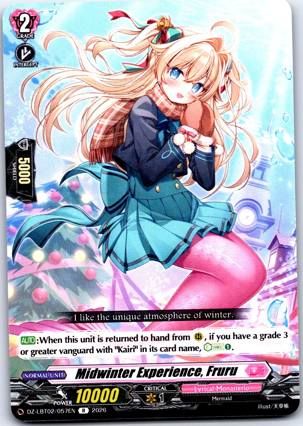 MIDWINTER EXPERIENCE, FRURU DZ-LBT02/057EN R CARDFIGHT!! VANGUARD LP