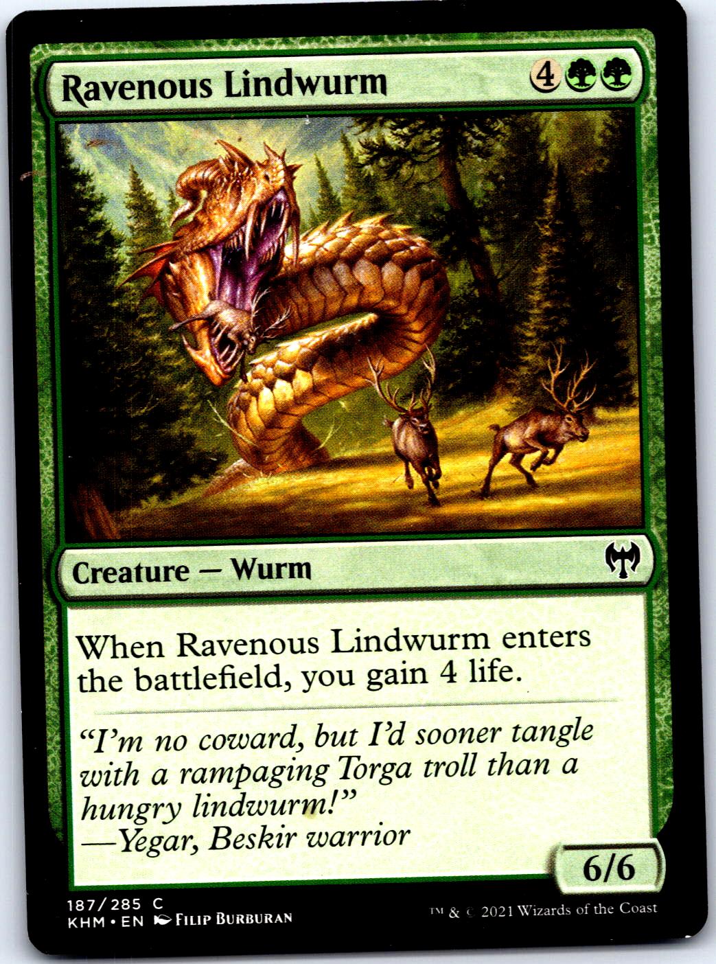 RAVENOUS LINDWURM 187 C MAGIC: THE GATHERING MP