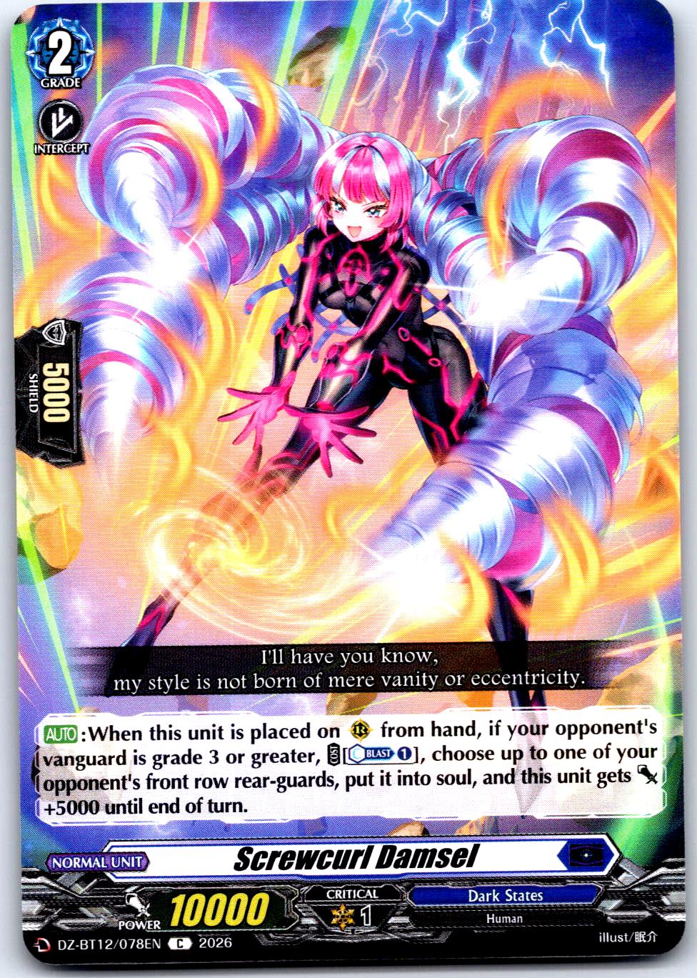 SCREWCURL DAMSEL DZ-BT12/078EN C CARDFIGHT!! VANGUARD LP