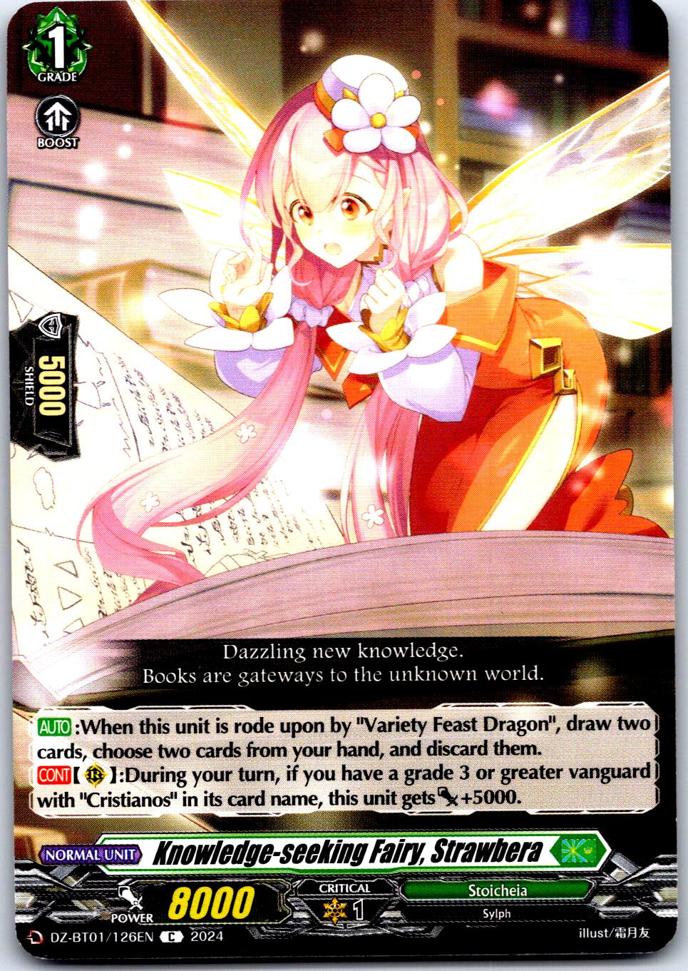KNOWLEDGE-SEEKING FAIRY, STRAWBERA DZ-BT01/126EN C CARDFIGHT!! VANGUARD MP