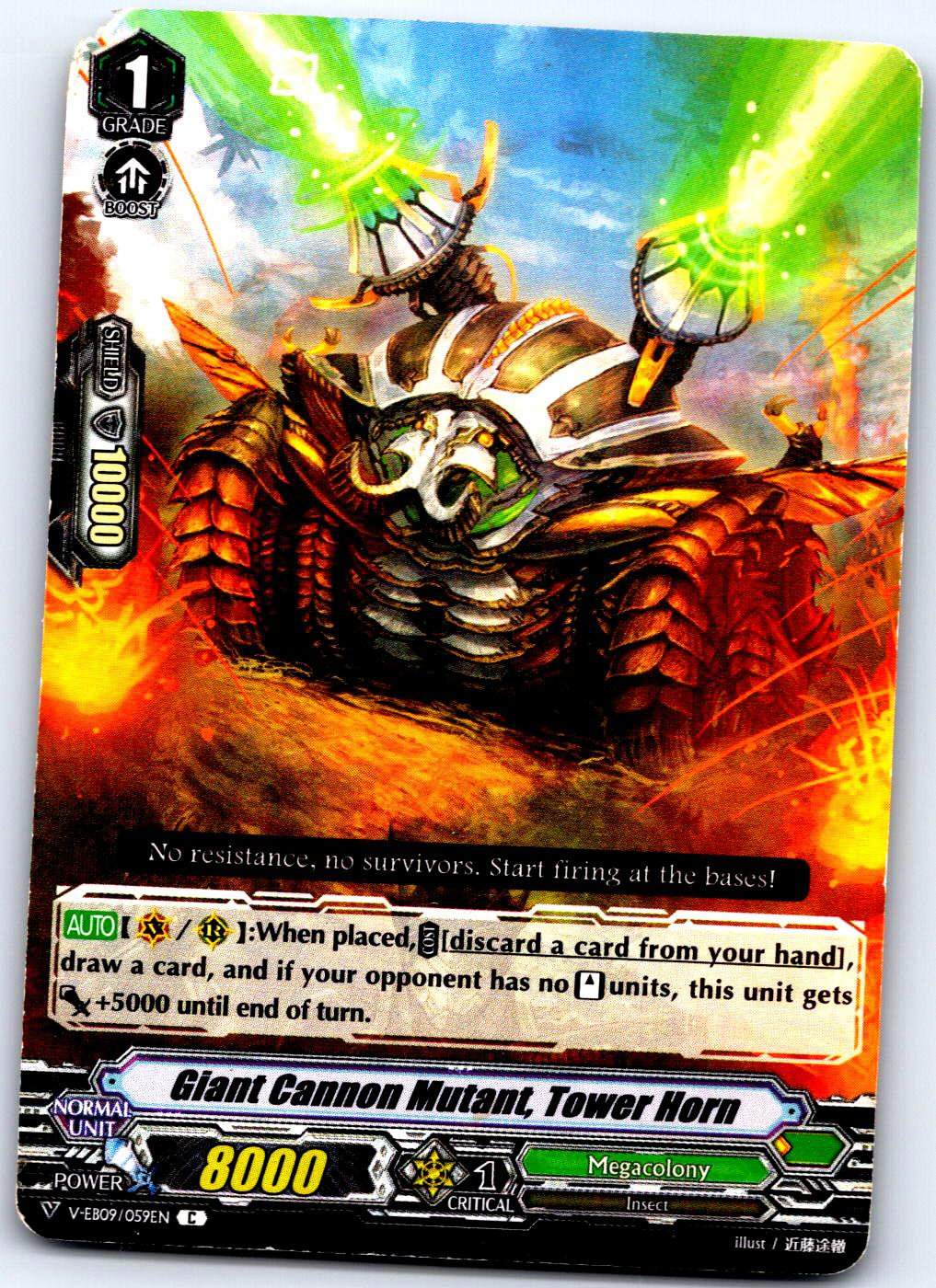 GIANT CANNON MUTANT, TOWER HORN V-EB09/059EN C CARDFIGHT!! VANGUARD MP