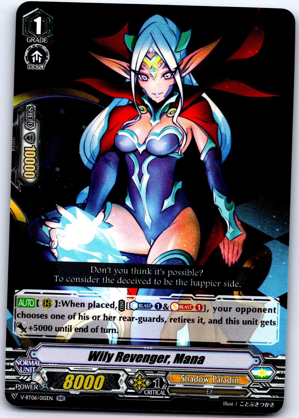 WILY REVENGER, MANA V-BT06/015EN RR CARDFIGHT!! VANGUARD MP