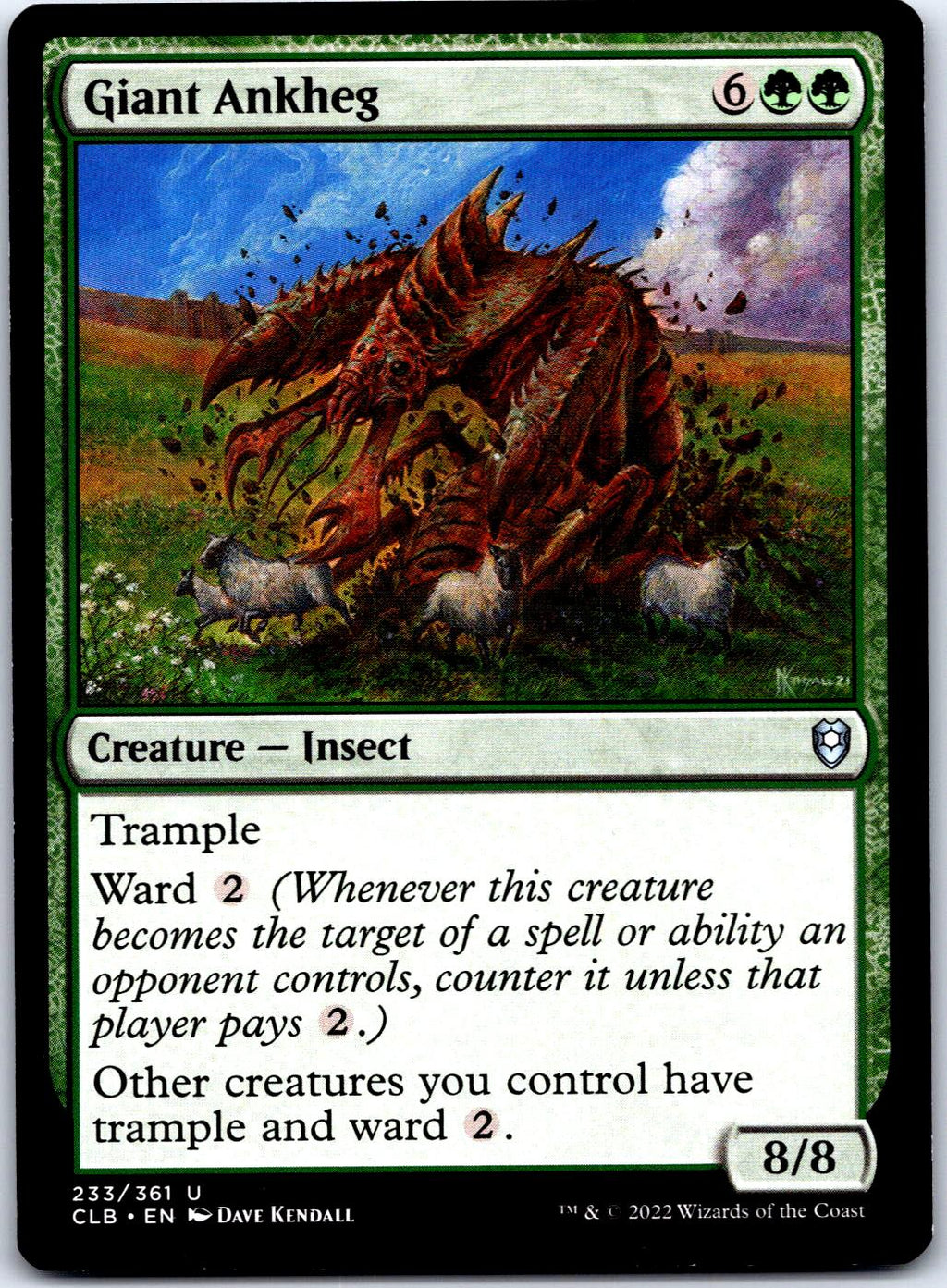 GIANT ANKHEG 233 UC MAGIC: THE GATHERING MP