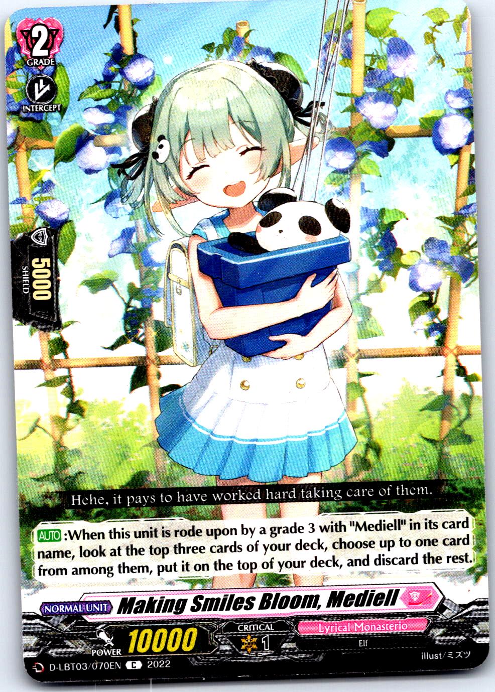 MAKING SMILES BLOOM, MEDIELL D-LBT03/070EN C CARDFIGHT!! VANGUARD MP