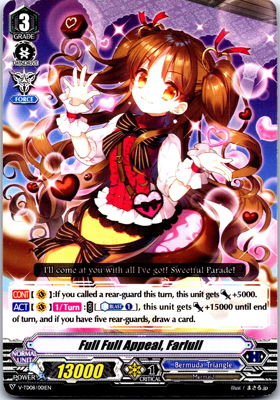 FULL FULL APPEAL, FARLULL V-TD08/001EN TRIAL DECK CARDFIGHT!! VANGUARD MP